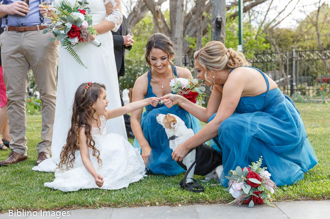 Bridesmaids and flower girl